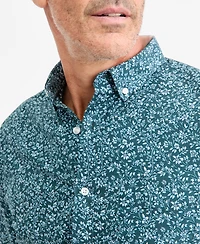 Club Room Men's Floral Poplin Button-Down Shirt, Macy's Exclusive