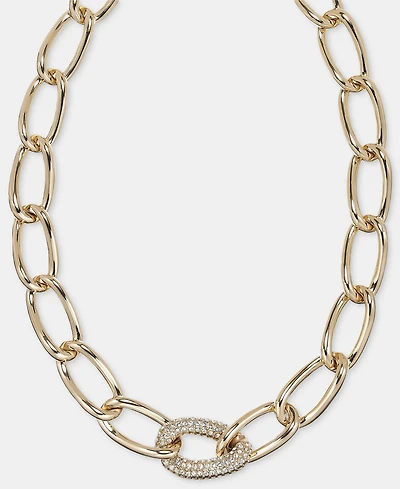 Dkny Pave Large Link Collar Necklace, 16" + 3" extender