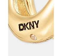 Dkny Pave Puffy Split-Hoop Earrings