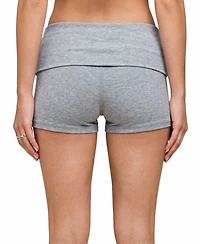 Edikted Women's Audrea Ribbed Foldover Biker Shorts