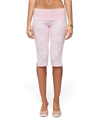 Edikted Women's Talisa Foldover Lace Capri Leggings