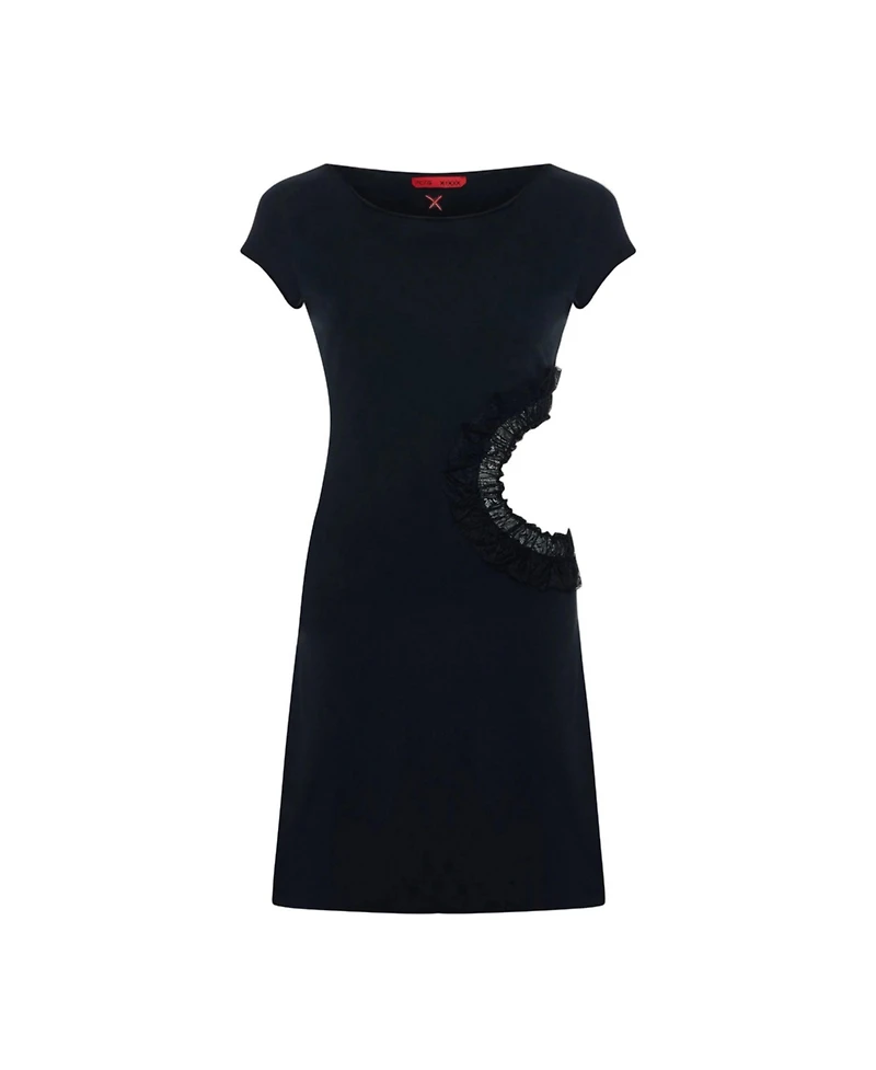 Pcfg Women's Daydreamers Short Sleeve Lace Detail Mini Dress