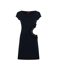 Pcfg Women's Daydreamers Short Sleeve Lace Detail Mini Dress