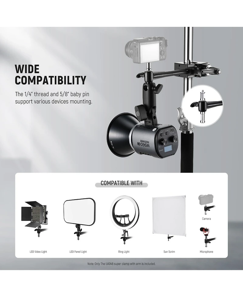Neewer Camera Mounting Accessory with 33lb, 15kg