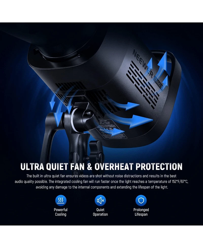 Neewer CB60B Led Video Light with 70W, 34000Lux, 2700K-6500K