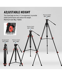 Neewer TP73 Camera Tripod with 13.2 lb for Dji Gimbals Manfrotto Qr Plates