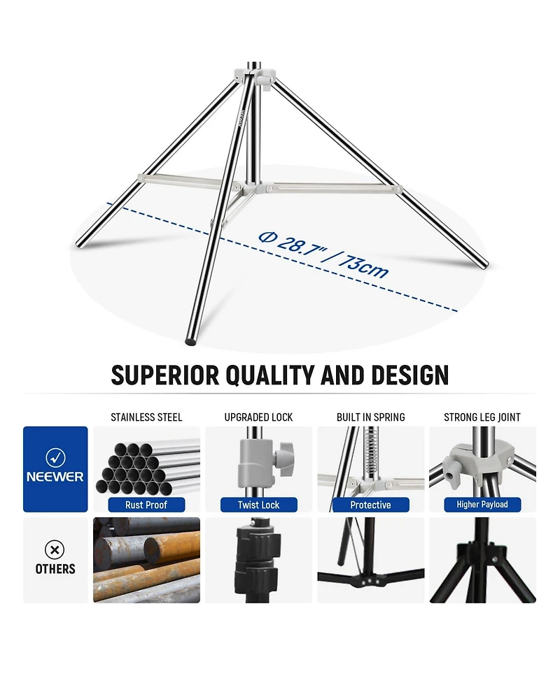 Neewer St-190SS Ring Light with 190cm, 13.5lb, 6.5kg