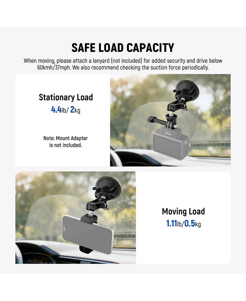 Neewer CA158 Camera Mounting Accessory for select GoPro, Dji and Insta360 action cameras