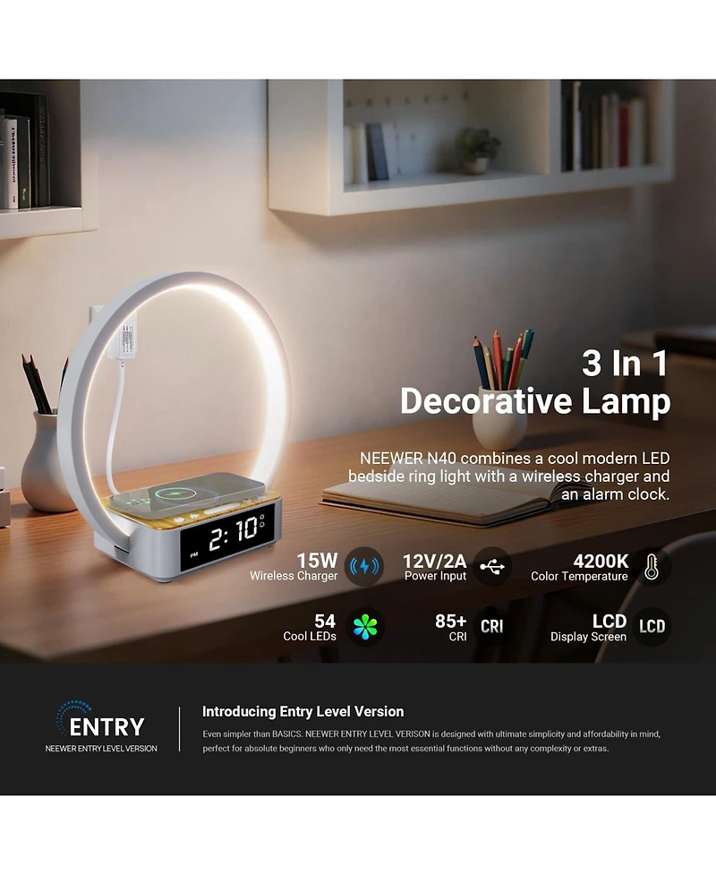 Neewer N40 Ring Light with 15W for select iPhone models