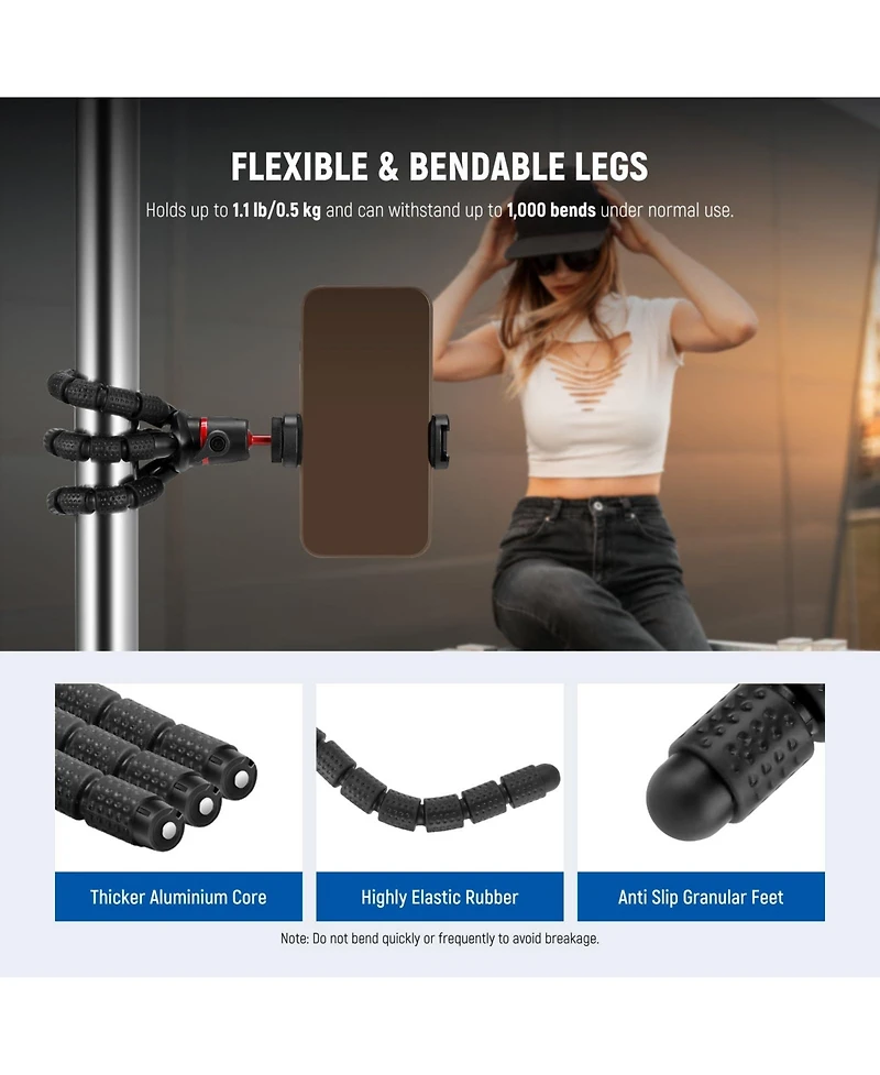 Neewer T72 Camera Tripod for select iPhone and Android mobile devices