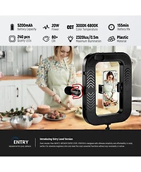 Neewer NL200B Ring Light with 20W, 5200mAh, CRI80