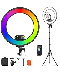 Neewer RL45C Ring Light with 45W, 3100lux, 2500K-10000K for select iPhone models