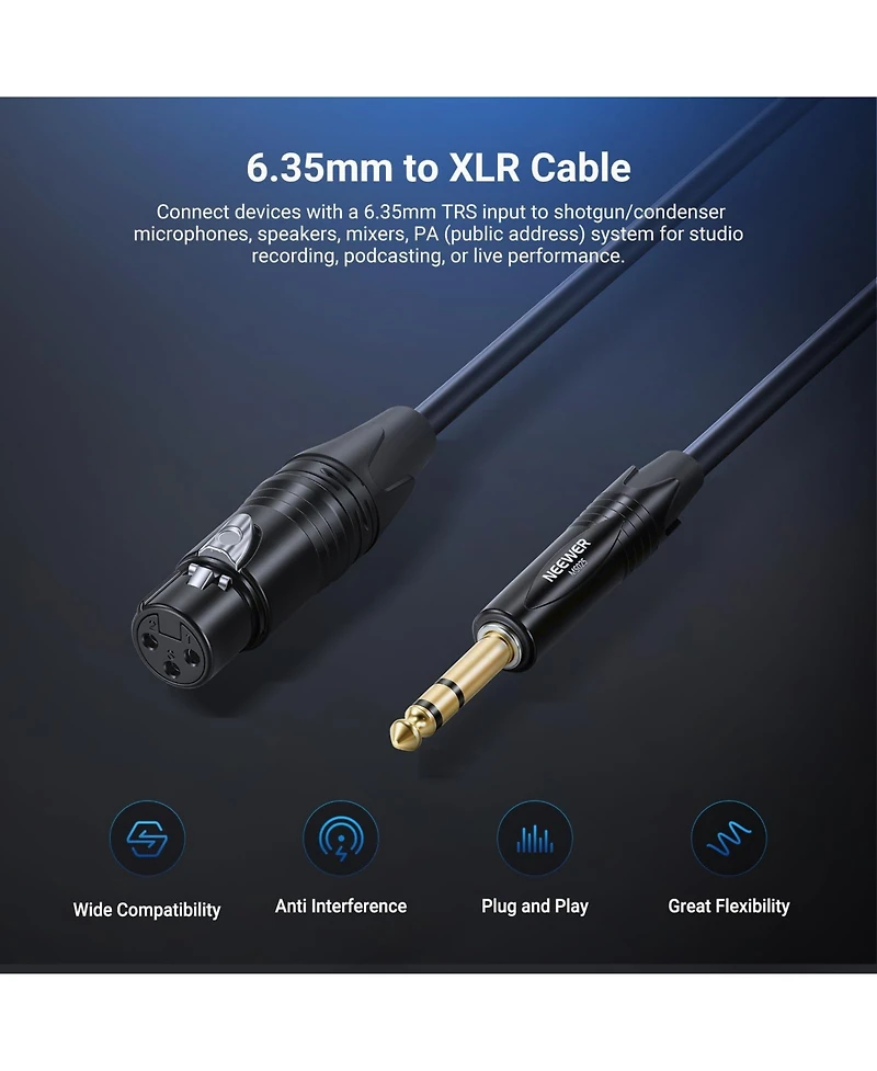 Neewer MS025 Microphone with 4 Inch, 3 ft