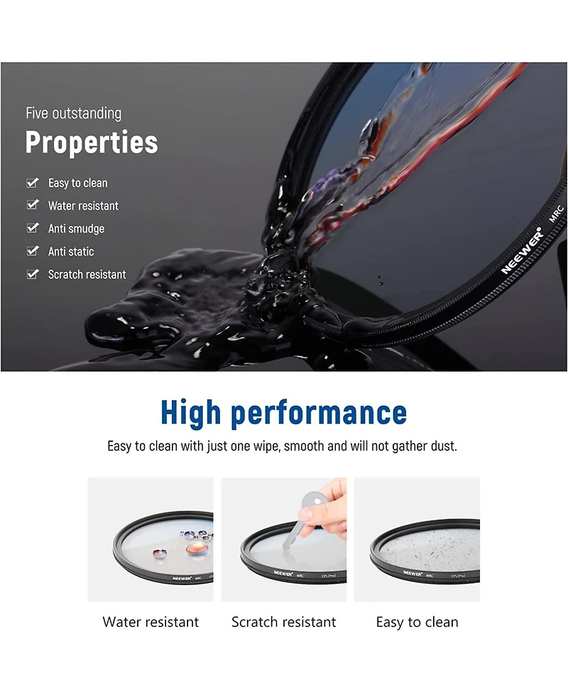 Neewer Camera Lens Accessory with Cpl