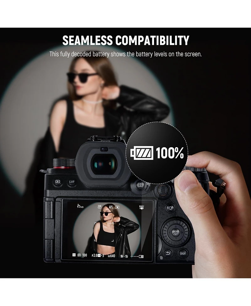 Neewer S5II Camera Battery and Charging Accessory with 2400mAh for Panasonic Lumix S5IIX S5II S5 GH6 Dc-G9 II