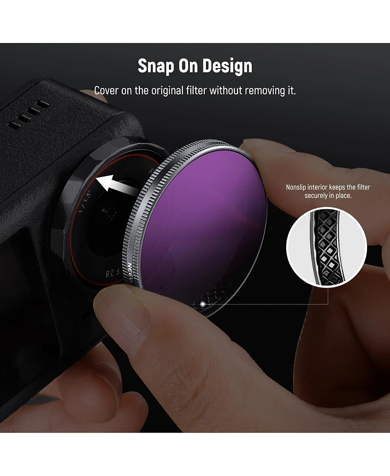 Neewer ND8 Camera Lens Accessory with ND8, ND16, ND32 for select Dji Osmo Action models