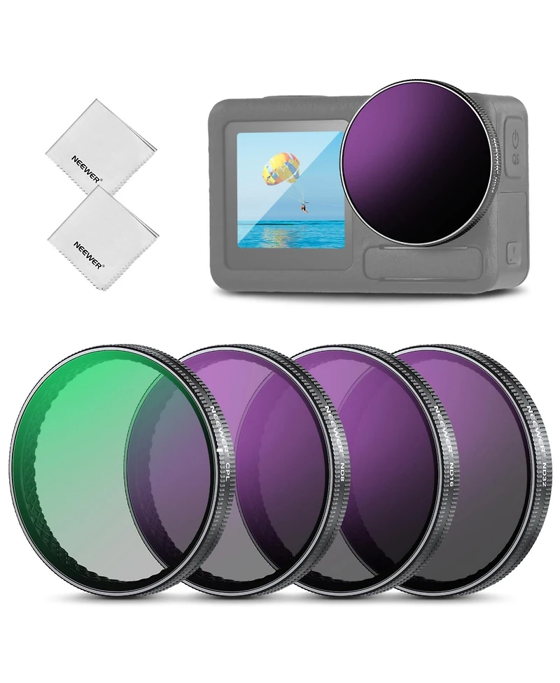 Neewer ND8 Camera Lens Accessory with ND8, ND16, ND32 for select Dji Osmo Action models