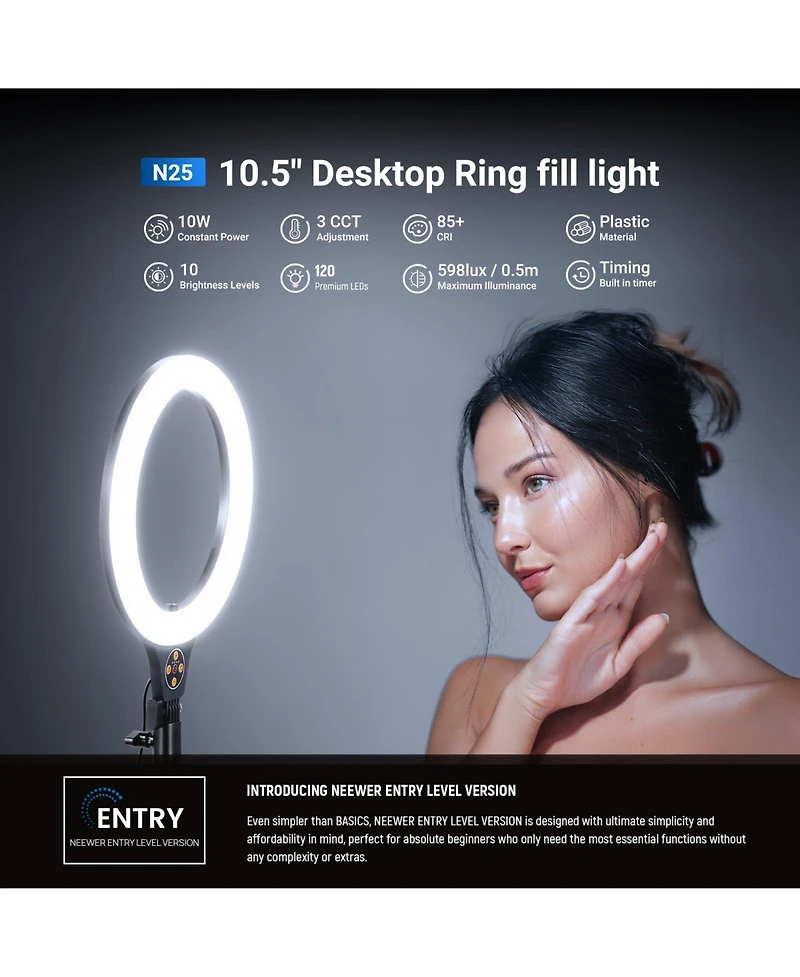 Neewer N25 Ring Light with 10W, CRI85 for select iPhone models