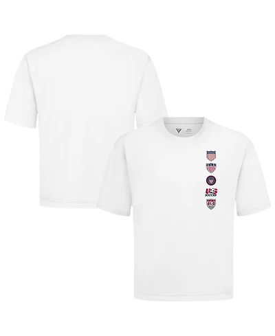 LevelWear Men's White Usmnt Luxe Signature Knit Timeline T-Shirt