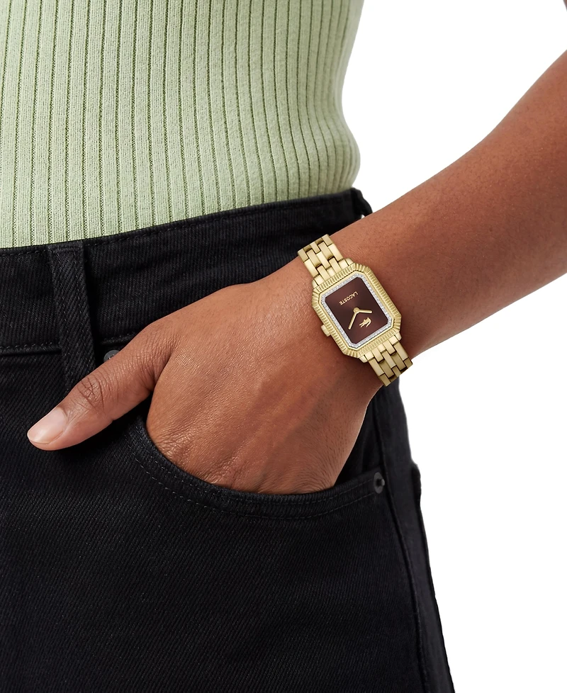 Lacoste Women's Quartz Parisienne Gold-Tone Stainless Steel Bracelet Watch 22.8mm