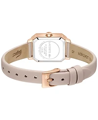 Lacoste Women's Quartz Parisienne Cream Leather Strap Watch 22.8mm