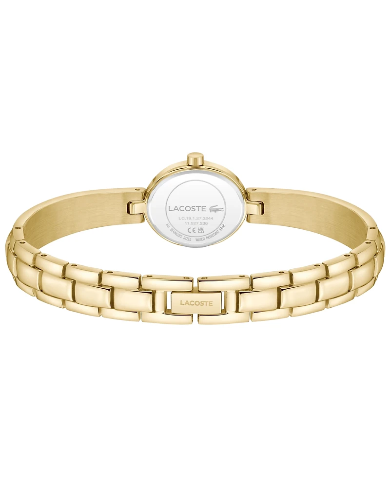 Lacoste Women's Quartz Suzanne Gold-Tone Stainless Steel Bangle Bracelet Watch 18.5mm