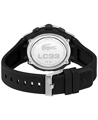 Lacoste Men's Quartz LC33 Silicone Strap Watch 44.8mm