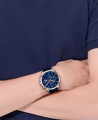 Lacoste Men's Quartz Arthor Blue Silicone Strap Watch 43mm