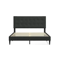 Glenwillow Home Upholstered Complete Bed Queen Stone