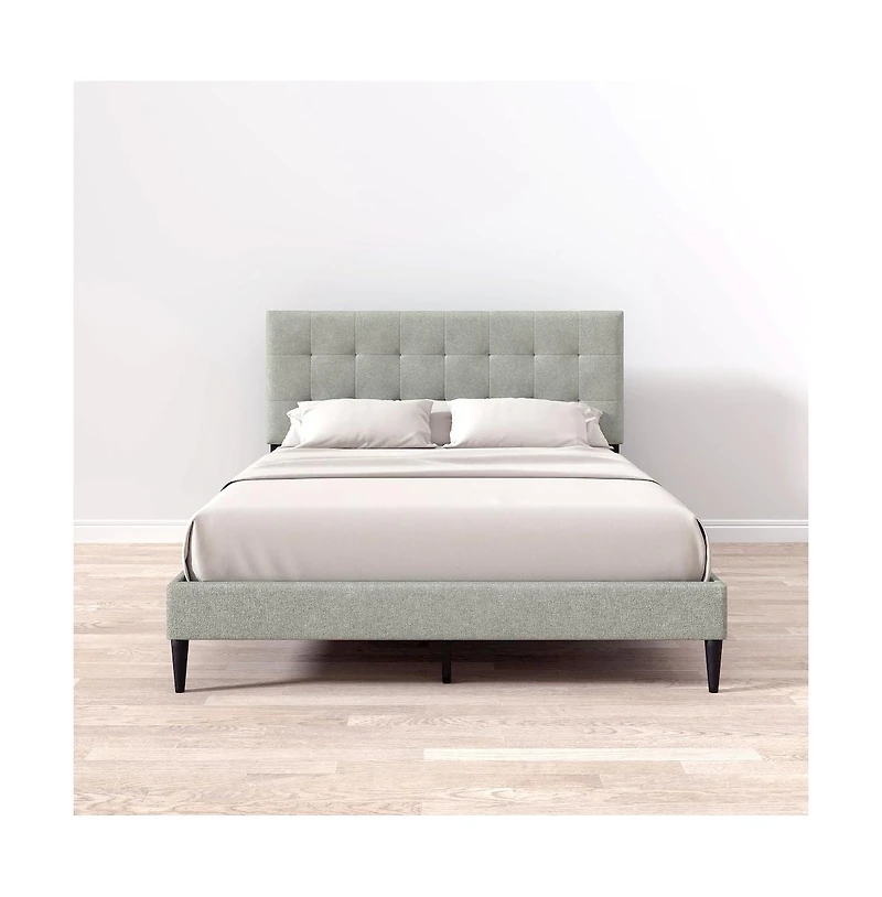 Glenwillow Home Upholstered Complete Bed Queen Stone