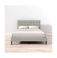 Glenwillow Home Upholstered Complete Bed Queen Stone