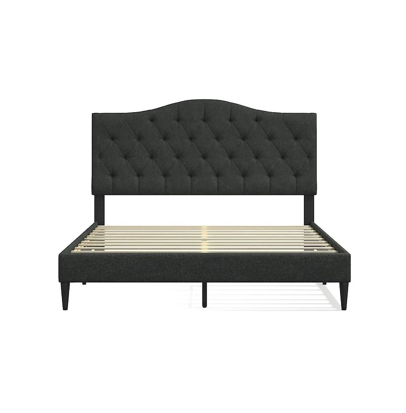 Glenwillow Home Upholstered Complete Bed Queen Stone