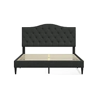 Glenwillow Home Upholstered Complete Bed Queen Stone