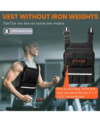 Aofar Weighted Vest Adjustable Rucking Running Crossfit Strength