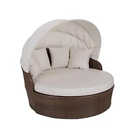 Jiallo Canopy Daybed Outdoor Backyard Patio Furniture Wicker