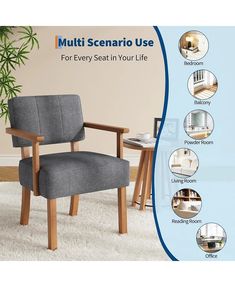 gaomon Mid Century Modern Accent Chair