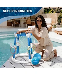 Gnuadz Pool Basketball Hoop Ring Toss Game Floating Indoor Outdoor
