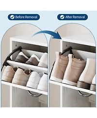 gaomon Shoe Cabinet with 2 Flip Drawers, Freestanding Shoes Rack for Entryway Hallway