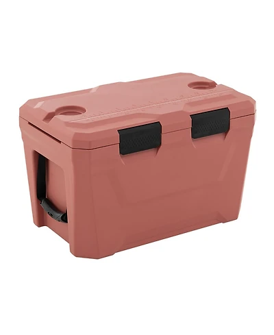 Sugift 37 Quart Insulated Hard Shell Ice Chest with 2 Cup Holders Bottle Opener and Drain Plug