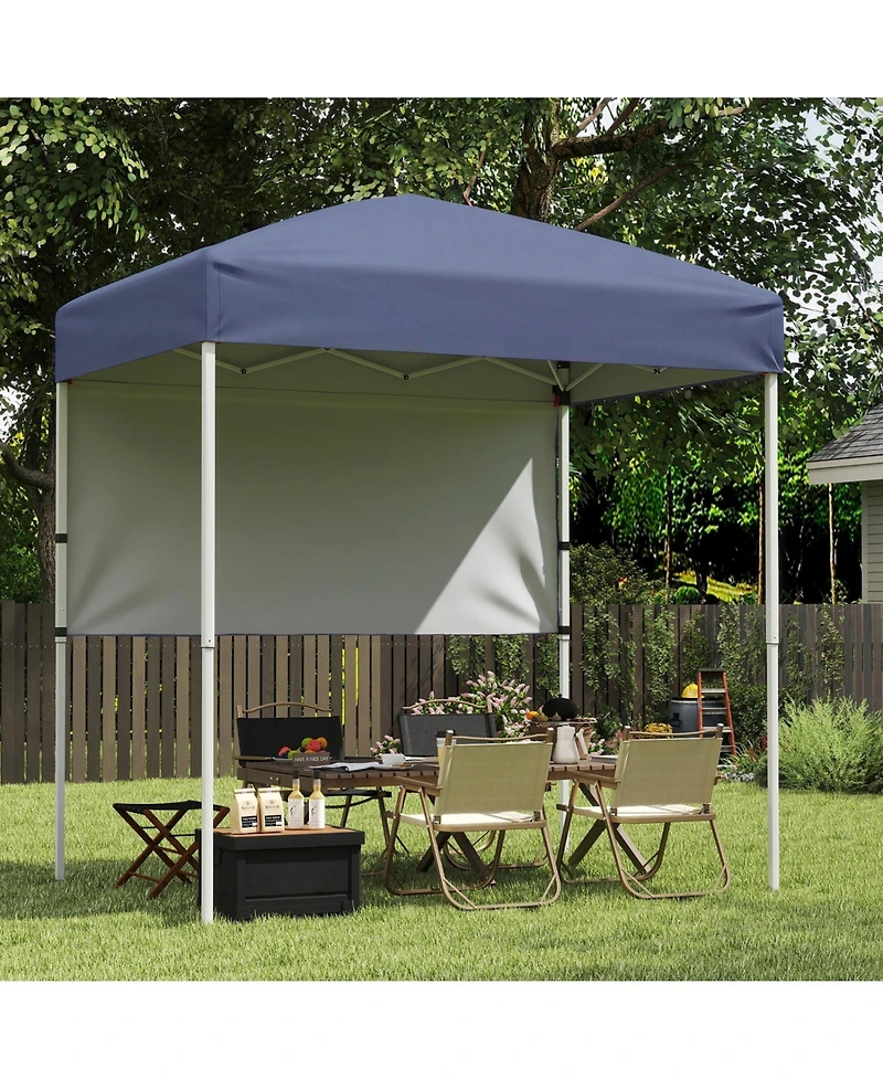 Sugift 6 x 4 ft Pop Up Canopy Tent with One Half Sidewall and Carrying Bag
