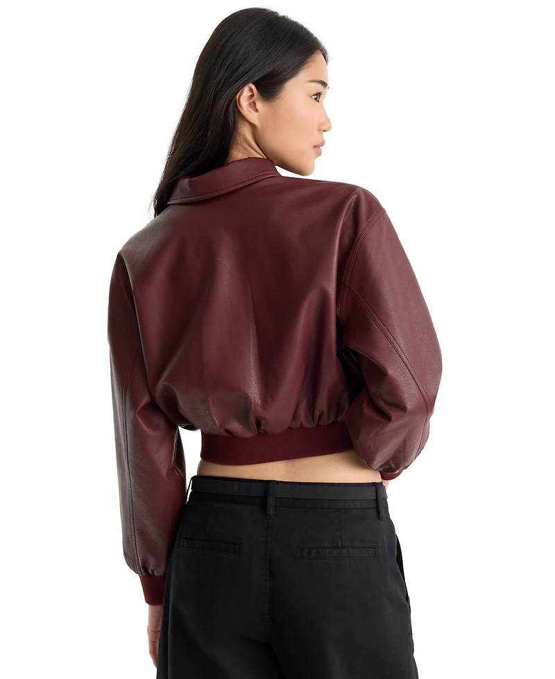 Good American Women's Better Than Leather Collared Jacket