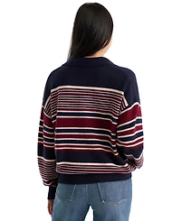 Good American Women's Oversized Rugby Collared Sweater