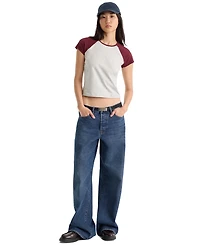 Good American Women's Raglan Short-Sleeve Crewneck T-Shirt