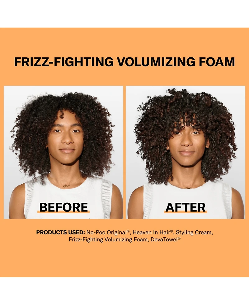 DevaCurl Frizz-Fighting Volumizing Foam, 8 oz., from Purebeauty Salon & Spa