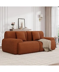 homfan Cozy Cloud-Like Loveseat Couch with Corduroy Fabric, Deep Seat Modular Sofa for Living Room, Bedroom, Small Spaces