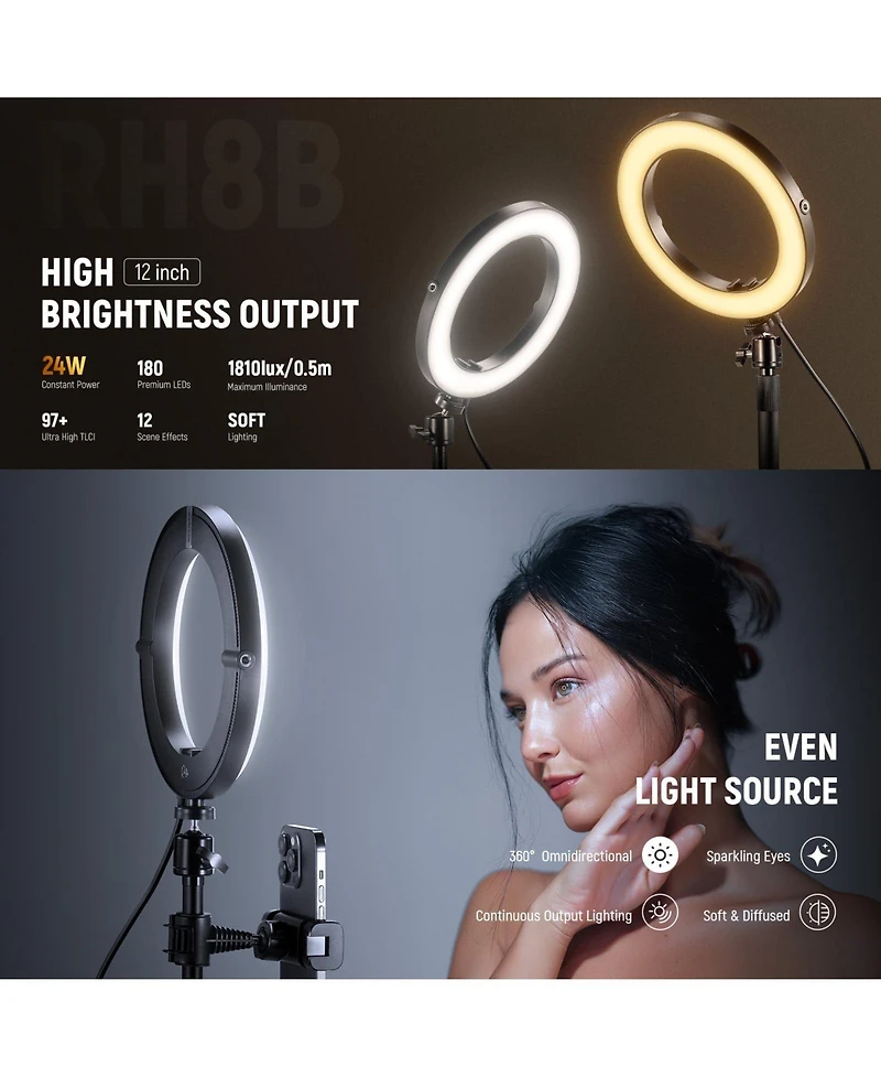 Neewer RH12B Ring Light with 24W for select iPhone models