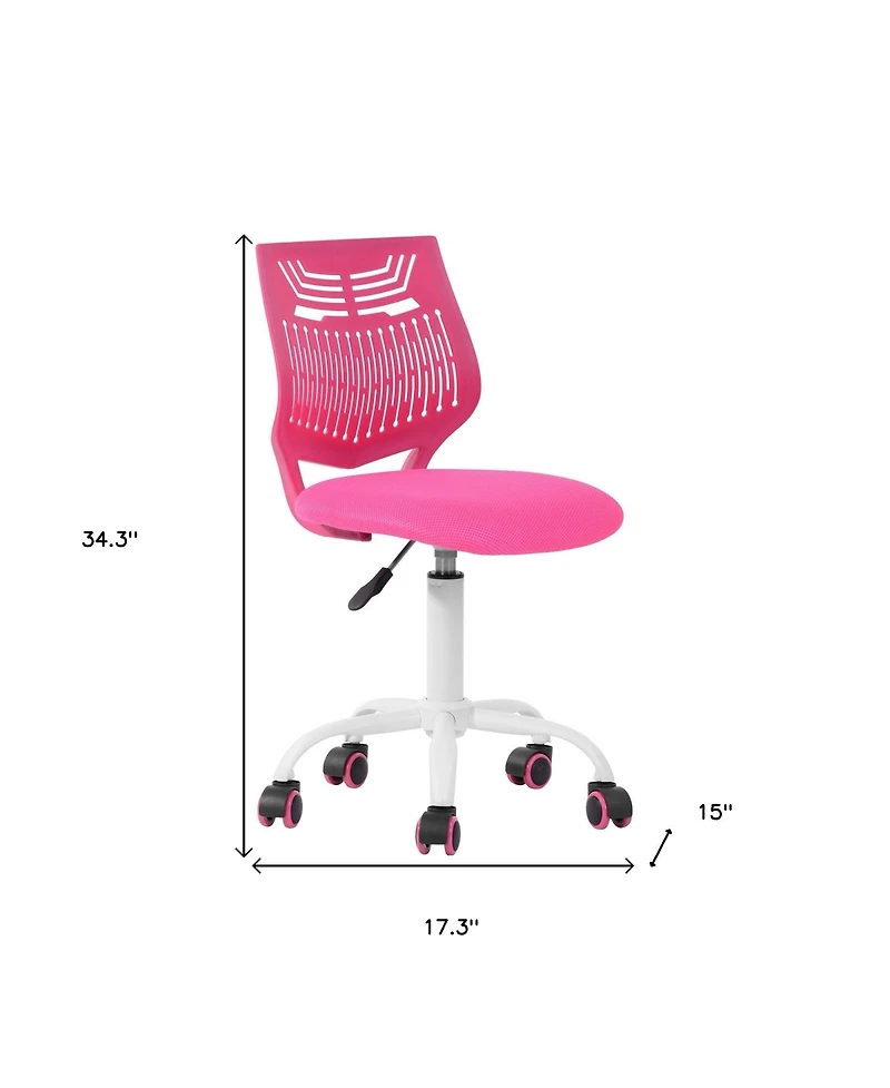 HomeRoots Adjustable Height Swivel Rolling Office Chair