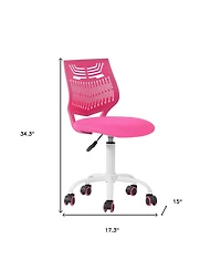 HomeRoots Adjustable Height Swivel Rolling Office Chair