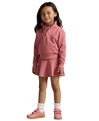 Polo Ralph Lauren Girls' 2T-6X Quarter-Zip Long-Sleeve Sweatshirt