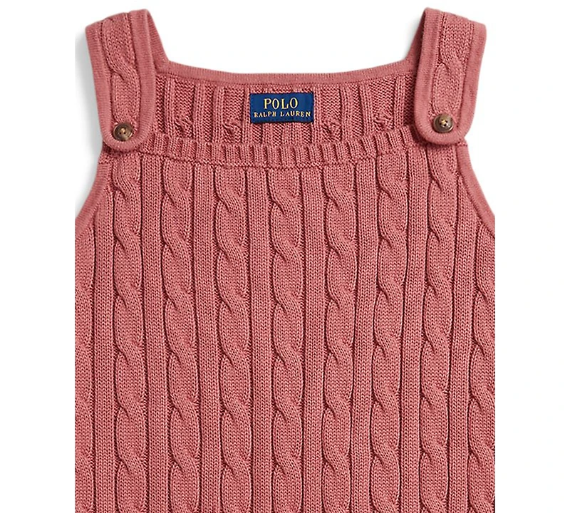 Polo Ralph Lauren Girls' 7-16 Cable-Knit Cotton Sleeveless Sweater Dress